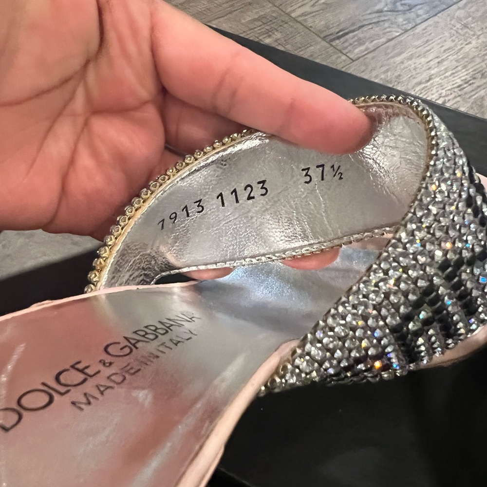 💖Dolce and Gabbana Crystal Logo strap heels 💖 - Picture 10 of 14